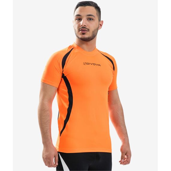GIVOVA koszulka sportowa do biegania ARANCIO pomarańczowa, Kolor: pomarańczowy, Rozmiar: XL