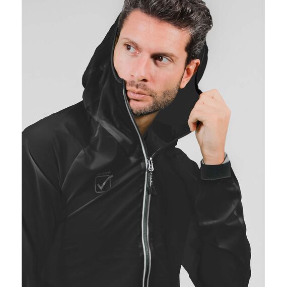 GIVOVA kurtka przeciwdeszczowa ortalion do biegania UOMO czarna, Kolor: czarny, Rozmiar: XL, 4 zdjęcie