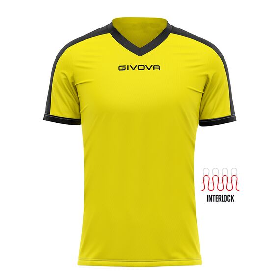 GIVOVA koszulka sportowa męska t-shirt treningowy MAC04 żółta, Kolor: żółty, Rozmiar: XL