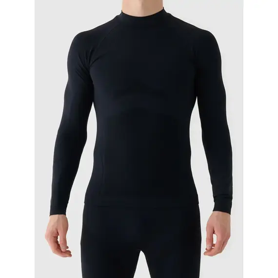 4F bezszwowa bielizna narciarska męska termoaktywna longsleeve 4FWAW25USEAM224 czarny