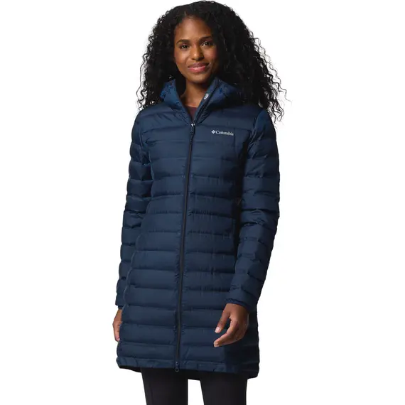 COLUMBIA kurtka puchowa damska długa Lake 22 II granatowy