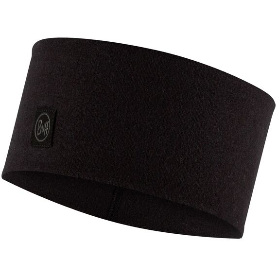 OPASKA BUFF MERINO WIDE HEADBAND SOLID CZARNY