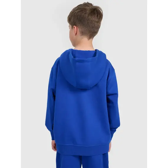 4F bluza dresowa chłopięca z kapturem 4FJWAW25TSWSM1945 niebieski