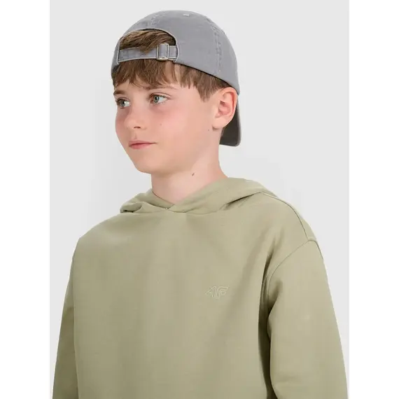 4F bluza dresowa chłopięca z kapturem 4FJWAW25TSWSM1945 zielony