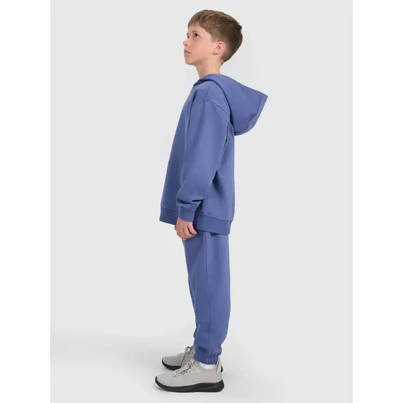 4F bluza dresowa chłopięca z kapturem 4FJWAW25TSWSM1945 niebieski