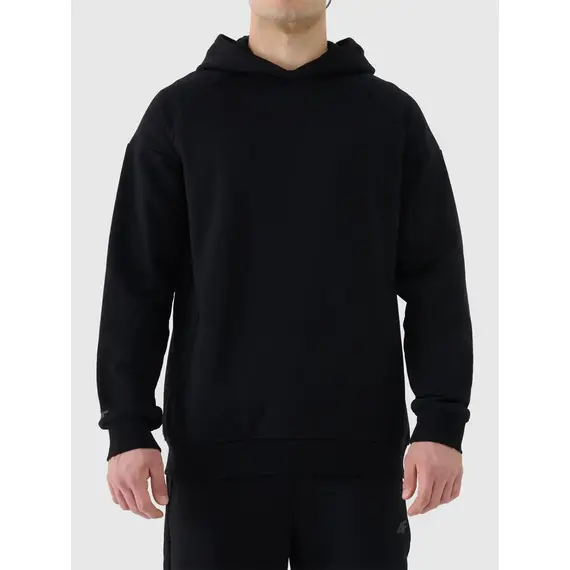 4F bluza dresowa chłopięca z kapturem 4FWAW25TSWSM1946 czarny