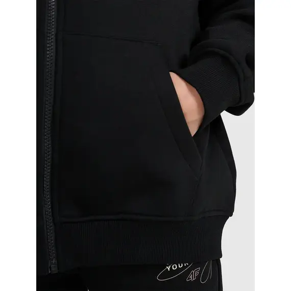 4F bluza dresowa dla dziewczynek rozpinana 4FJWAW25TSWSF1941 czarny