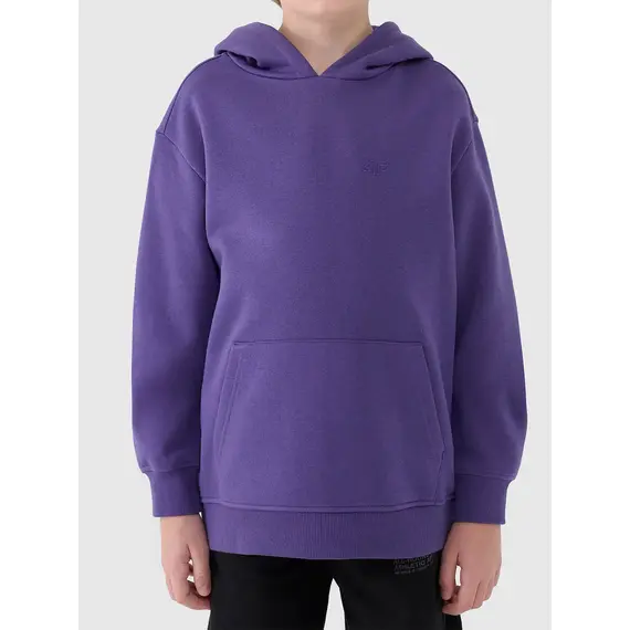 4F bluza dresowa chłopięca z kapturem 4FJWAW25TSWSM1945 niebieski