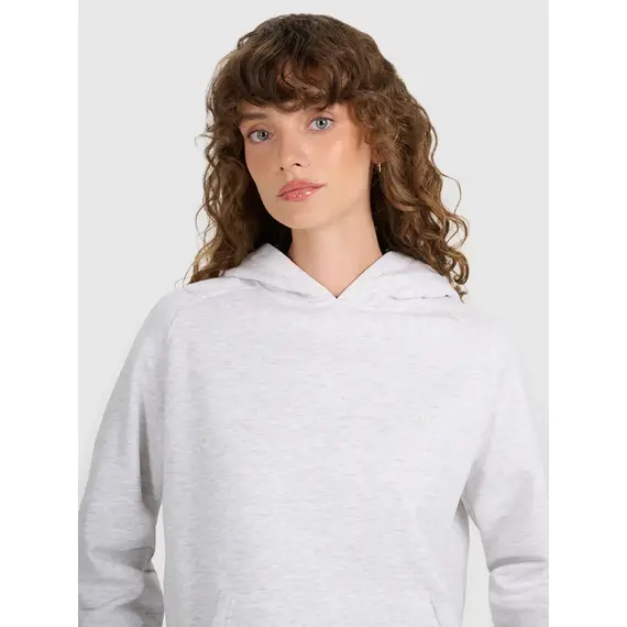 4F bluza damska z kapturem bawełniana 4FWMM00TSWSF1764 szary