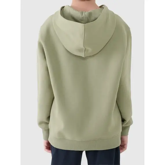 4F bluza dresowa chłopięca z kapturem 4FJWAW25TSWSM1945 zielony