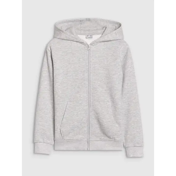 4F bluza dla dziewczynki rozpinana z kapturem 4FJWMM00TSWSF1861 szary