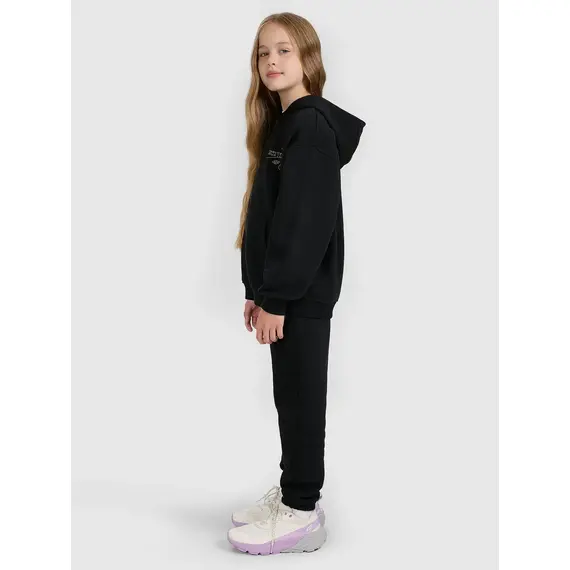 4F bluza dresowa dla dziewczynek rozpinana 4FJWAW25TSWSF1941 czarny