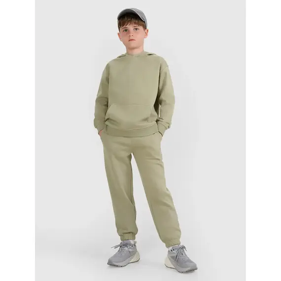 4F bluza dresowa chłopięca z kapturem 4FJWAW25TSWSM1945 zielony