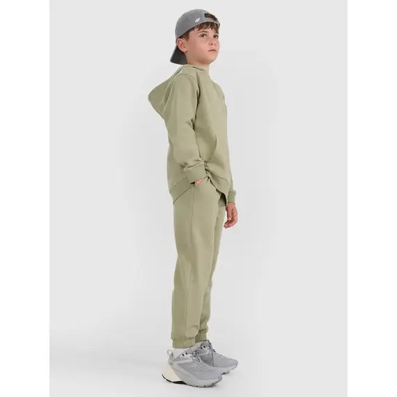4F bluza dresowa chłopięca z kapturem 4FJWAW25TSWSM1945 zielony
