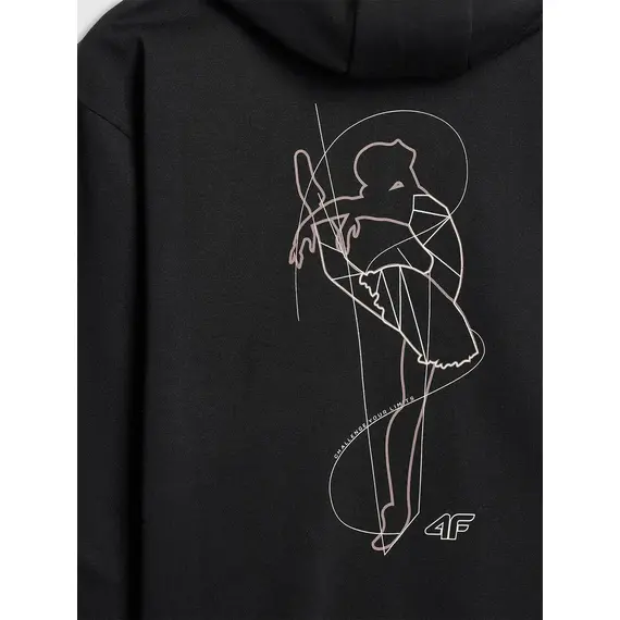 4F bluza dresowa dla dziewczynek rozpinana 4FJWAW25TSWSF1941 czarny