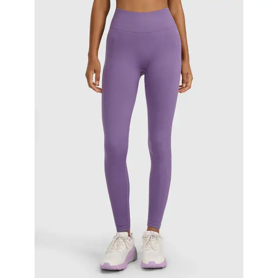 4F bezszwowe legginsy z wykończeniem szybko schnącym 4FWAW25TFTIF359 różowy