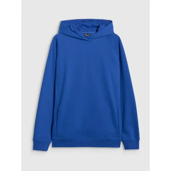4F bluza dresowa chłopięca z kapturem 4FWAW25TSWSM1946 niebieski