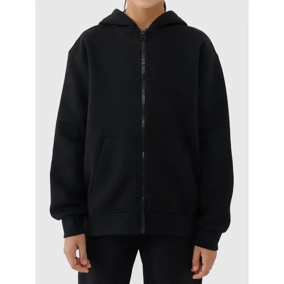 4F bluza dla dziewczynki rozpinana z kapturem 4FJWMM00TSWSF1861 czarny