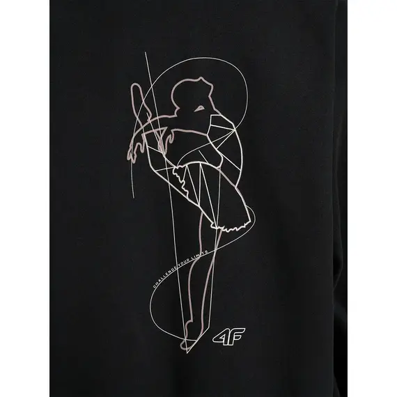 4F bluza dresowa dla dziewczynek rozpinana 4FJWAW25TSWSF1941 czarny