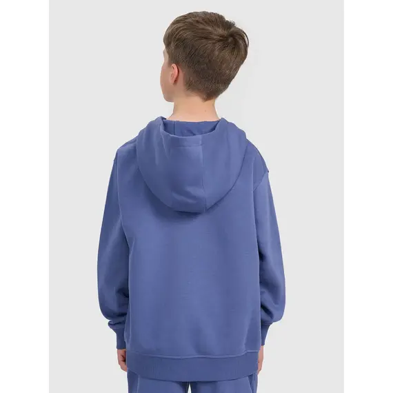 4F bluza dresowa chłopięca z kapturem 4FJWAW25TSWSM1945 niebieski