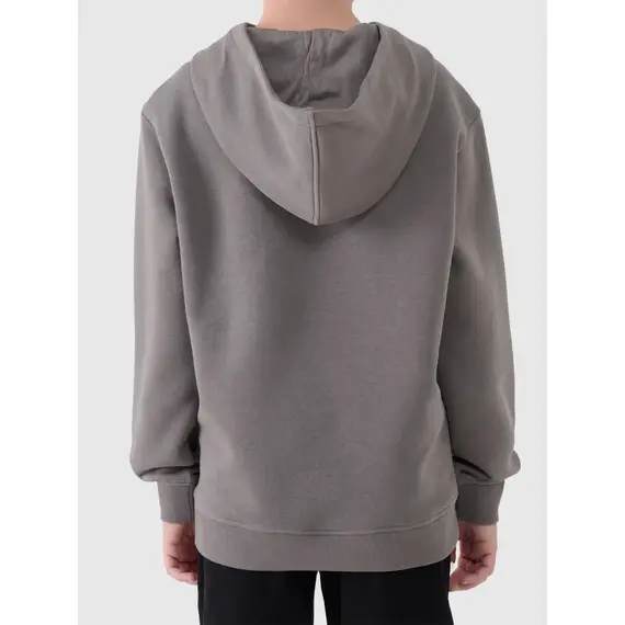 4F bluza dresowa chłopięca z kapturem 4FJWAW25TSWSM1945 szary