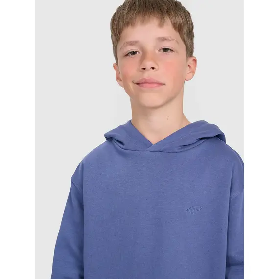 4F bluza dresowa chłopięca z kapturem 4FJWAW25TSWSM1945 niebieski