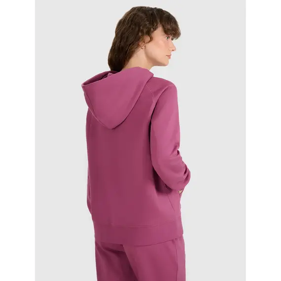 4F bluza dresowa damska z kapturem 4FWAW25TSWSF1976 czerwony