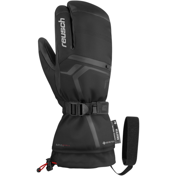 Rękawice narciarskie REUSCH Down Spirit GTX Lobster dwupalczaste czarne, Kolor: czarny, Rozmiar: 7