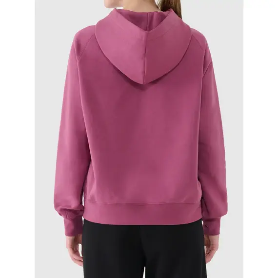 4F bluza dresowa damska z kapturem 4FWAW25TSWSF1976 czerwony