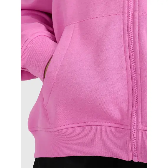 4F bluza dresowa dla dziewczynek rozpinana 4FJWAW25TSWSF1941 różowy