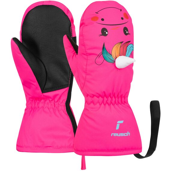 REUSCH Rękawiczki dziecięce Sweety Mitten różowe jednorożec, Kolor: różowy, Rozmiar: II