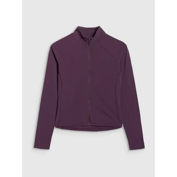 4F bluza funkcjonalna damska na zamek 4FWAW25TSWSF1873 fioletowy