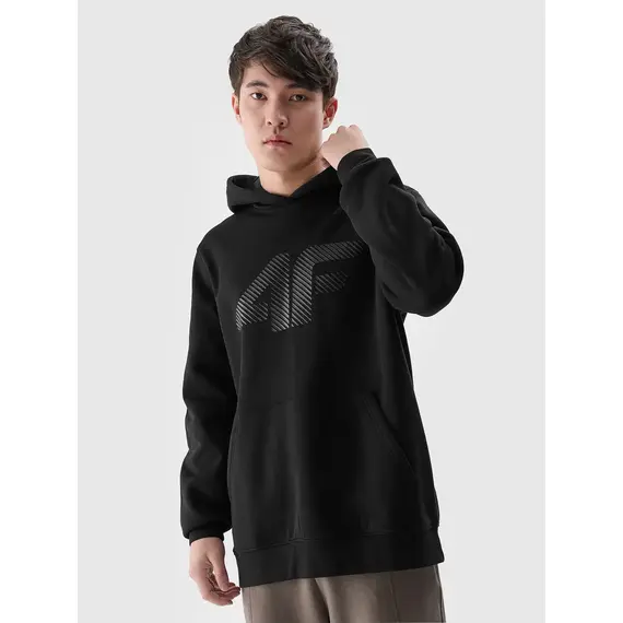 4F bluza dresowa męska z kapturem 4FWMM00TSWSM1766 czarny