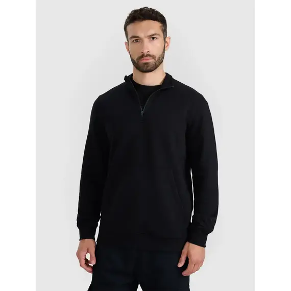 4F bluza męska bawełniana 4FWAW25TSWSM1902 czarny, Kolor: czarny, Rozmiar: S