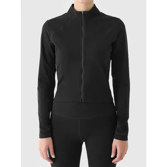 4F bluza funkcjonalna damska na zamek 4FWAW25TSWSF1873 czarny