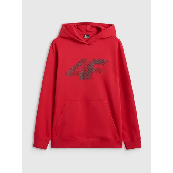 4F bluza dresowa męska z kapturem 4FWMM00TSWSM1766 czerwony