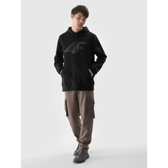 4F bluza dresowa męska z kapturem 4FWMM00TSWSM1766 czarny
