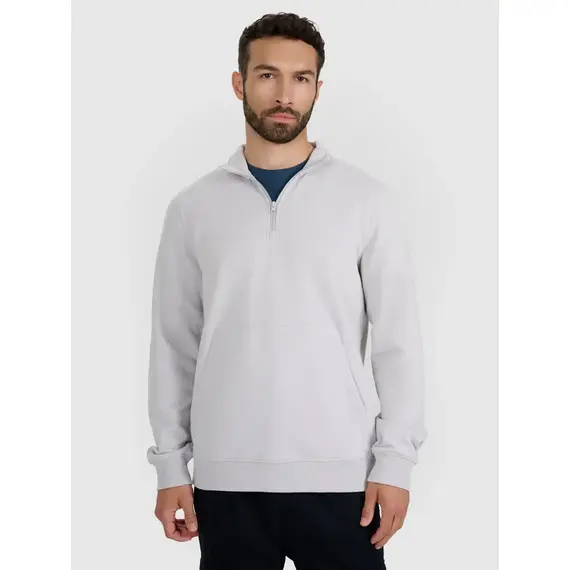 4F bluza męska bawełniana 4FWAW25TSWSM1902 szary