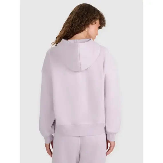 4F bluza dresowa damska z kapturem 4FWAW25TSWSF1887 fioletowy