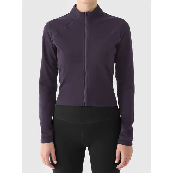 4F bluza funkcjonalna damska na zamek 4FWAW25TSWSF1873 fioletowy