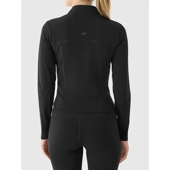 4F bluza funkcjonalna damska na zamek 4FWAW25TSWSF1873 czarny
