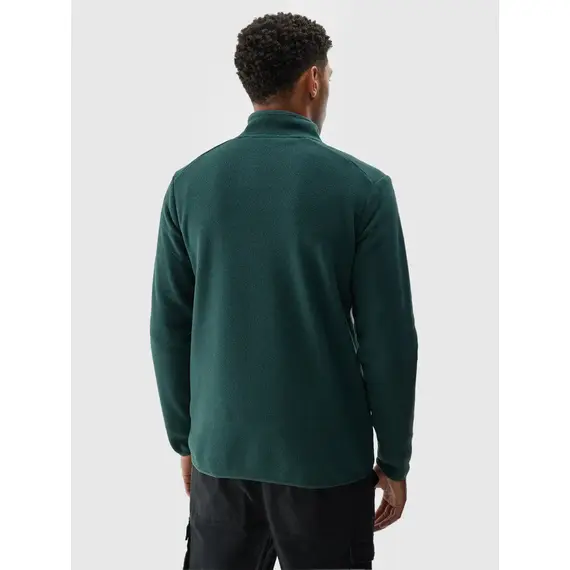 4F bluza polarowa męska z kieszonką na klatce 4FWAW25TFLEM414 zielony