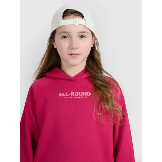 4F bluza dresowa dla dziewczynek 4FJWAW25TSWSF1934 różowy