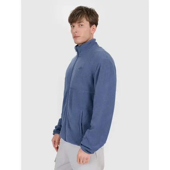 4F bluza polarowa męska polar rozpinany 4FWAW25TFLEM357 niebieski