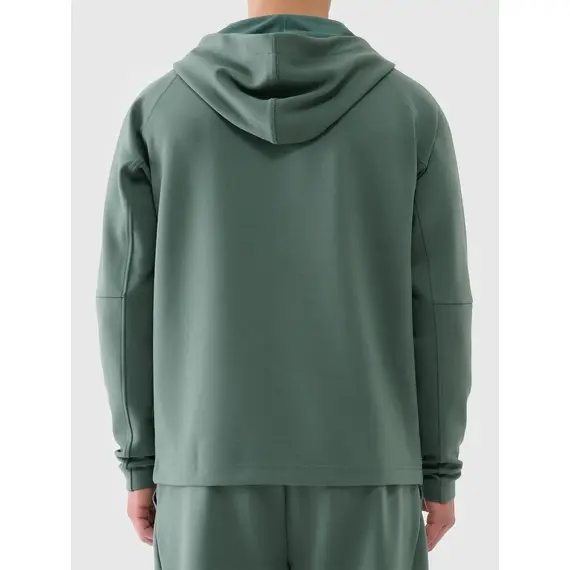 4F bluza męska z kapturem bawełniana 4FWAW25TSWSM1865 zielony