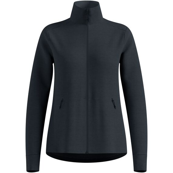 Odlo Bluza bez kaptura rozpinana Mid layer full zip GRID FLEECE czarna, Kolor: czarny, Rozmiar: S, 2 zdjęcie