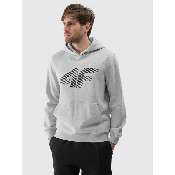 4F bluza dresowa męska z kapturem 4FWMM00TSWSM1766 szary