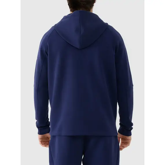 4F bluza męska z kapturem bawełniana 4FWAW25TSWSM1865 granatowy