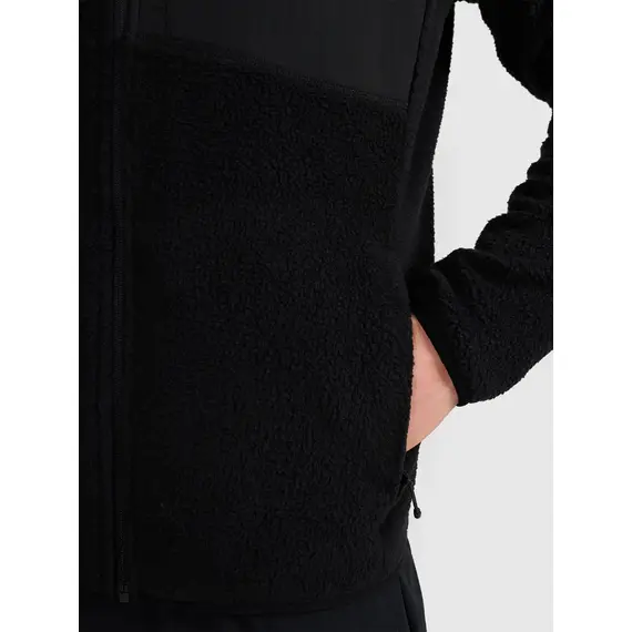 4F bluza polarowa męska polar rozpinany 4FWAW25TFLEM339 czarny