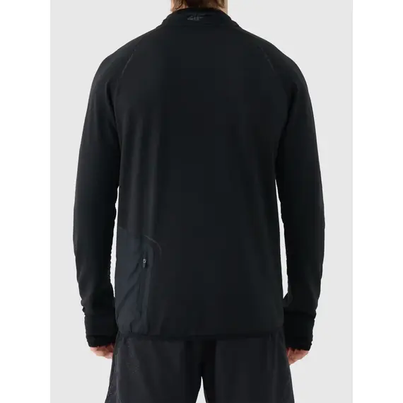 4F bluza treningowa męska do biegania 4FWAW25TFSWM575 czarny